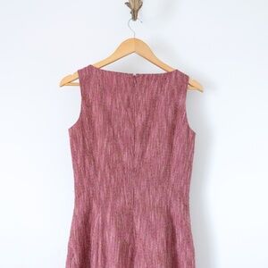Ann Taylor pink woven midi Dress Size: 2 fits like 4